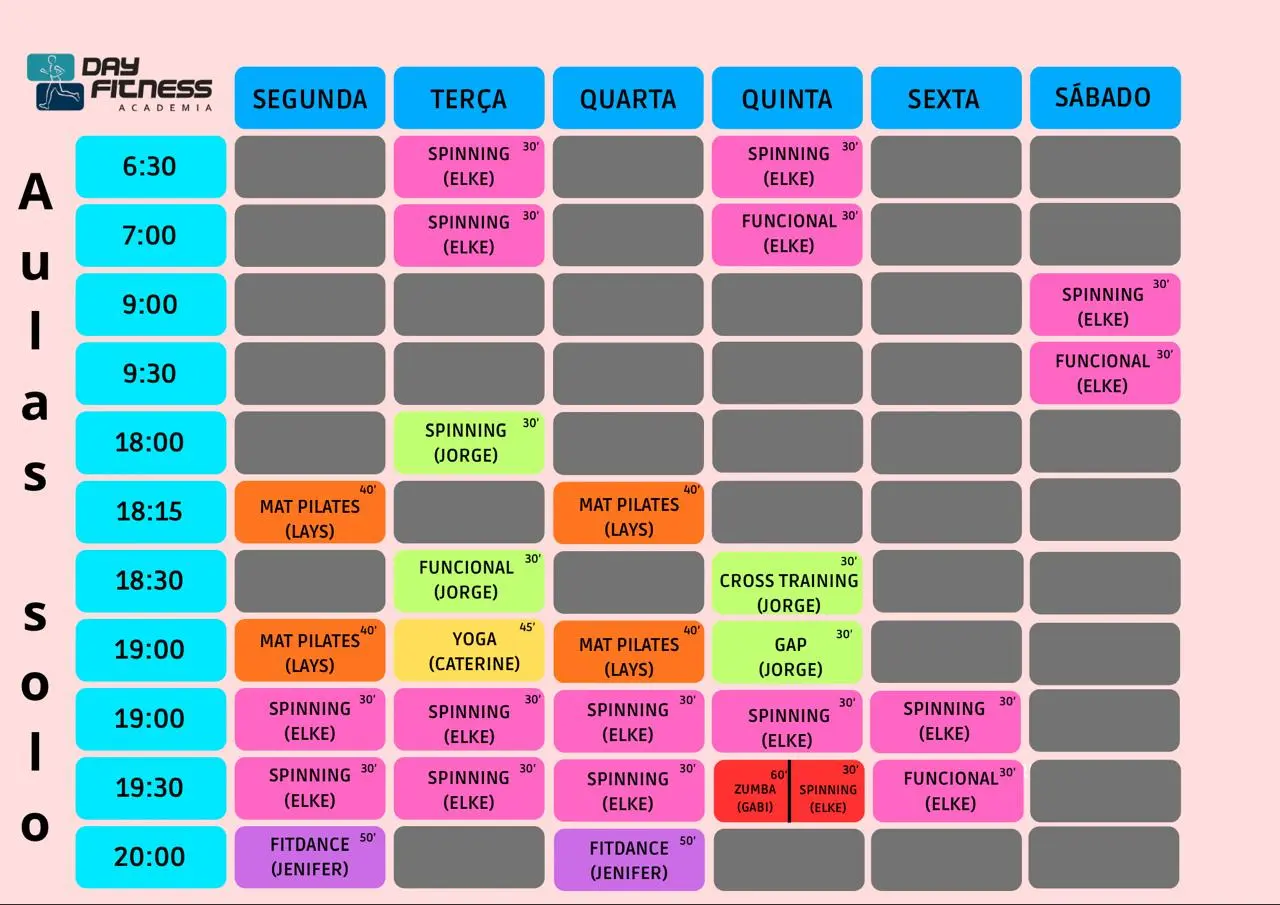 Horários de funcionamento